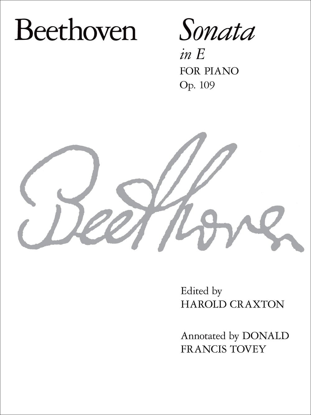 Beethoven Sonata in E for Piano Op.109