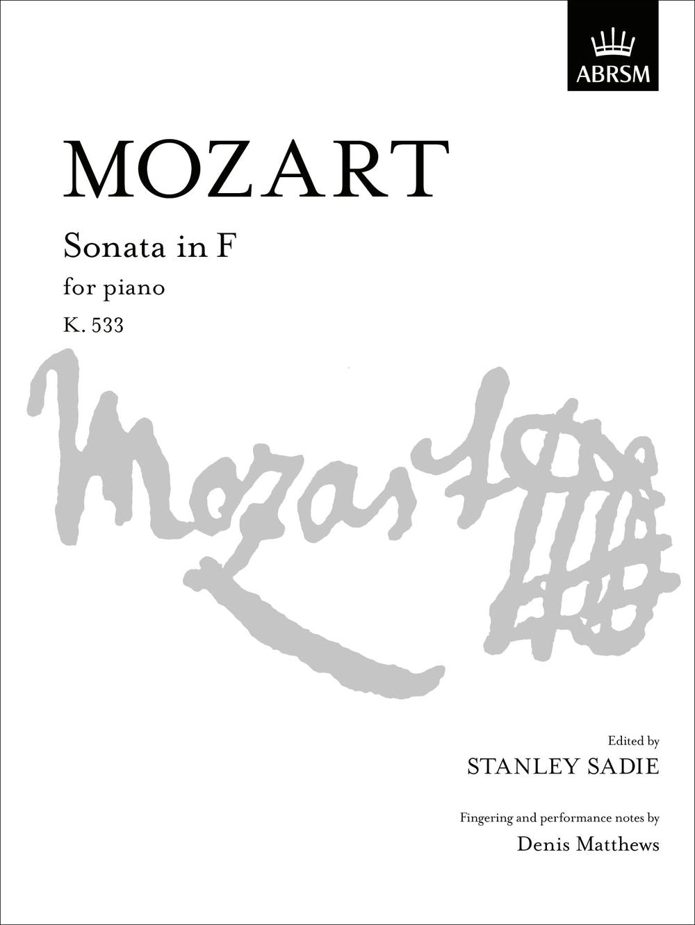 Mozart Sonata in F K.533 Pno AB