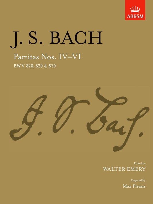 Bach Partitas 4-6 BWV828-30 AB