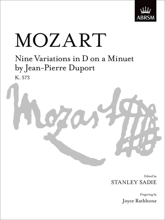 Mozart 9 Variations Minuet K53