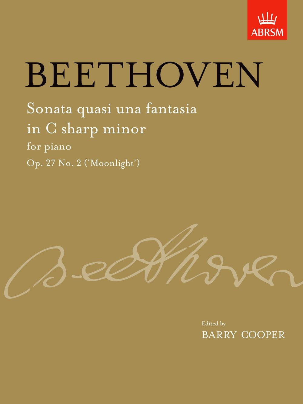 Beethoven Pno Sonata Op27 No2 Moonlight