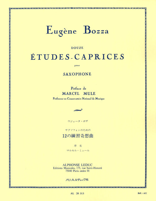 Bozza 12 Etudes-Caprices pour Saxophone