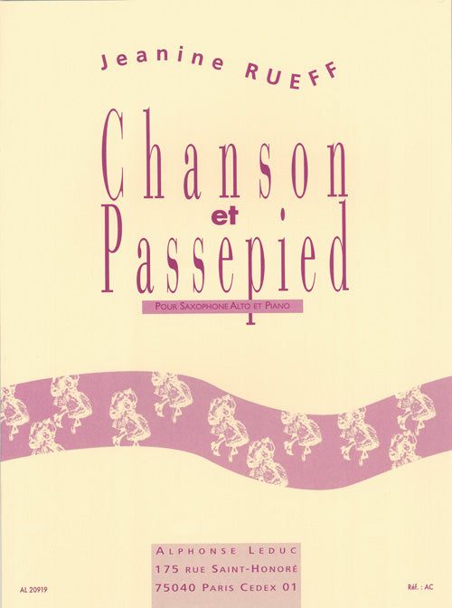 Rueff Chanson et Passpied Sax&Pno LEDUC