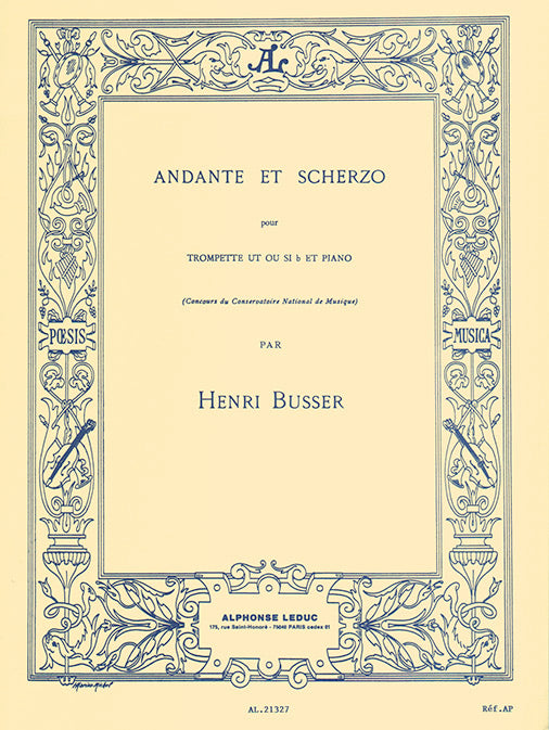 Busser Andante & Scherzo Tpt LEDUC