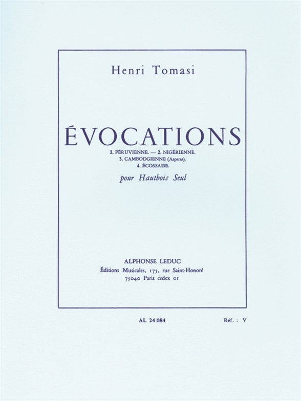 Tomasi Evocations Oboe LEDUC