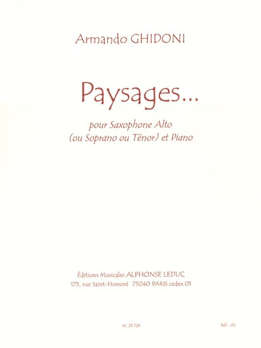 Ghidoni Paysages Alto Sax LED