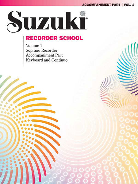 Suzuki Recorder School Vol1 Sop Pno Acc
