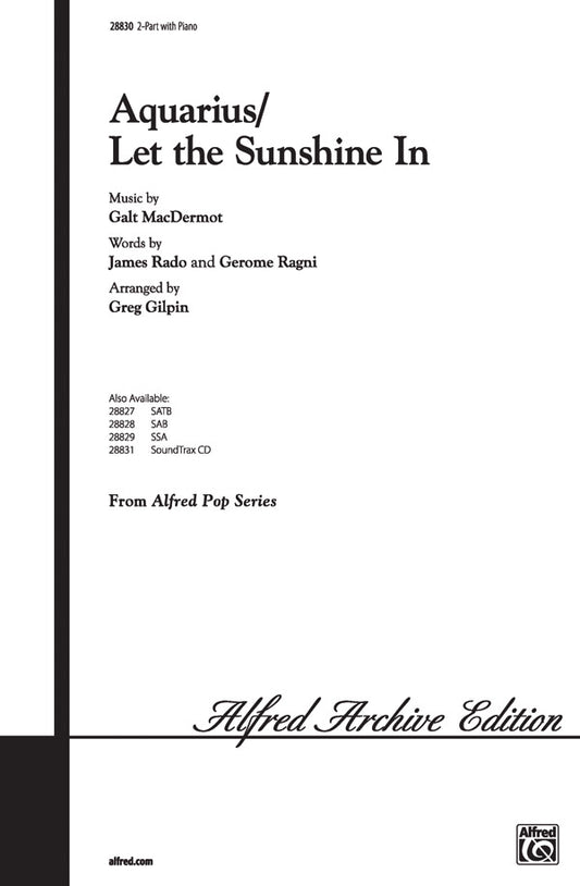 Aquarius/Let the Sunshine In 2pt&Pno ar