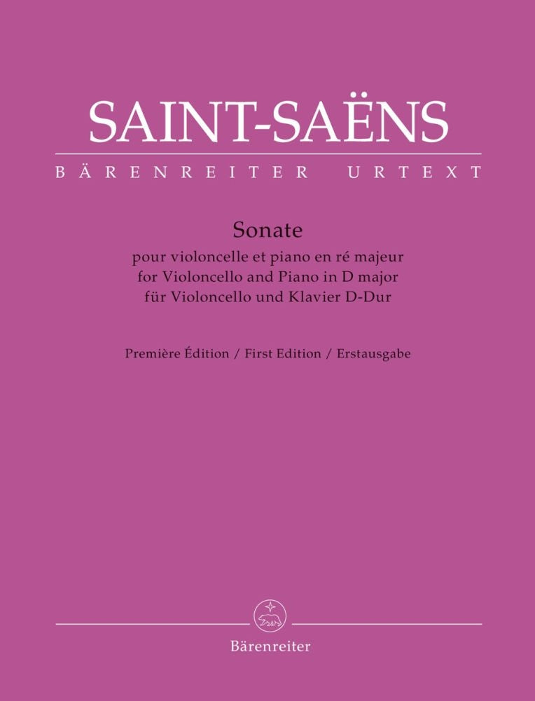 Saint-Saens Cello Sonata D BA