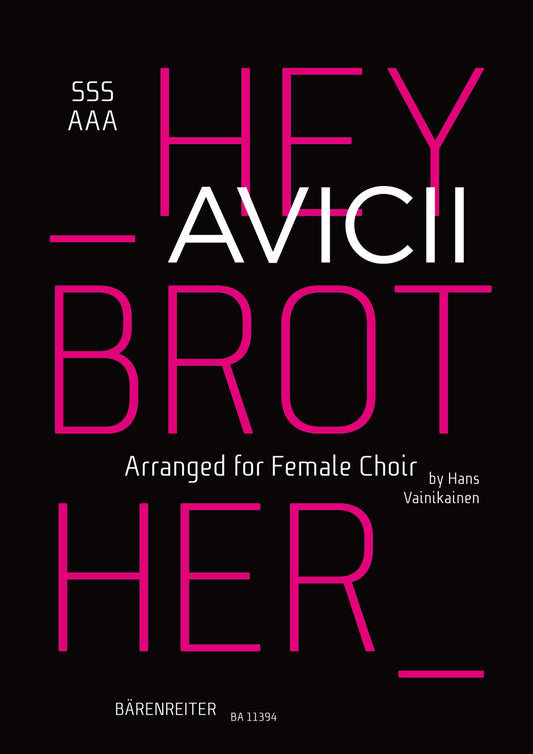 Avicii Hey Brother Arr SSSAAA BA