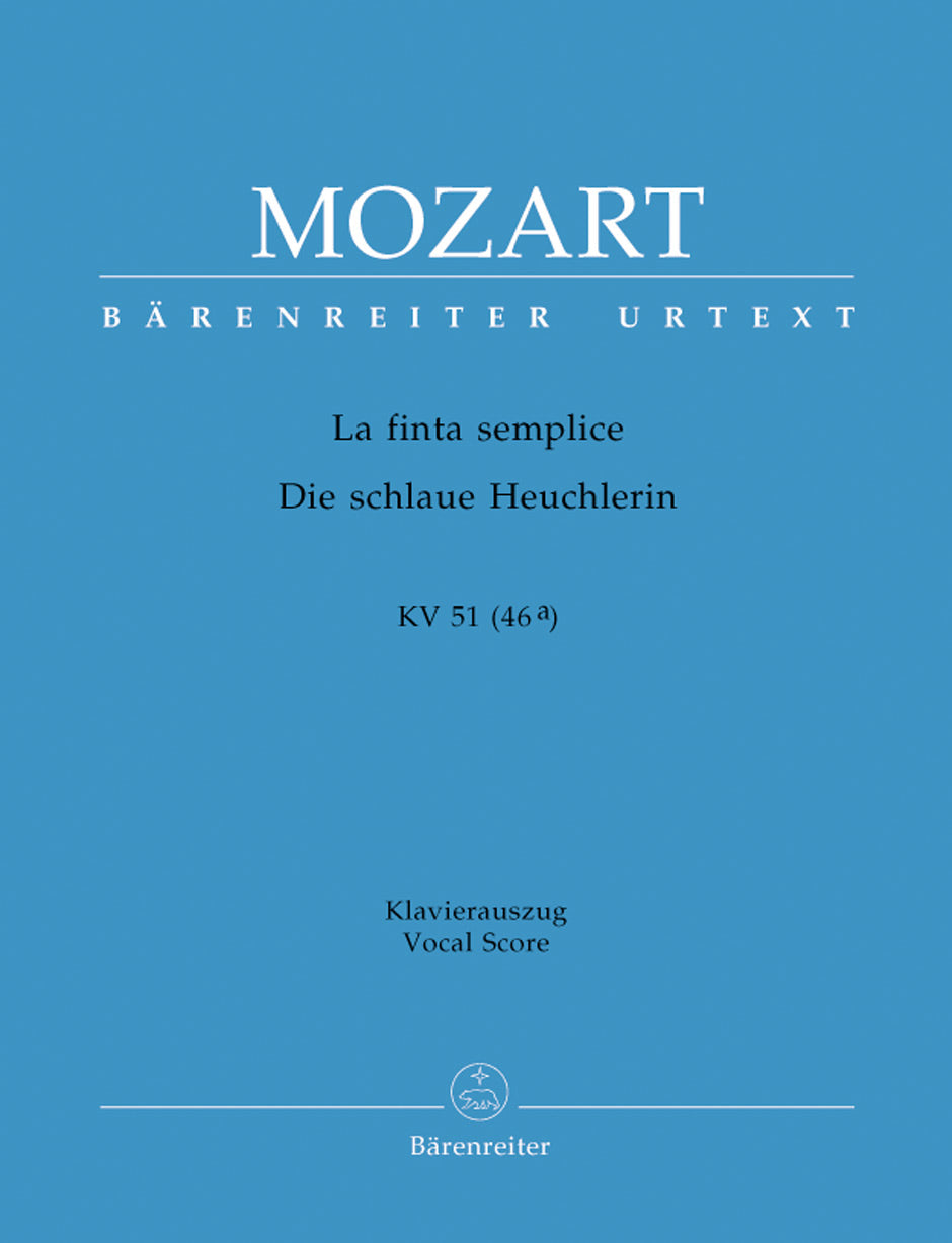 Mozart La Finta Semplice Vocal Score BA