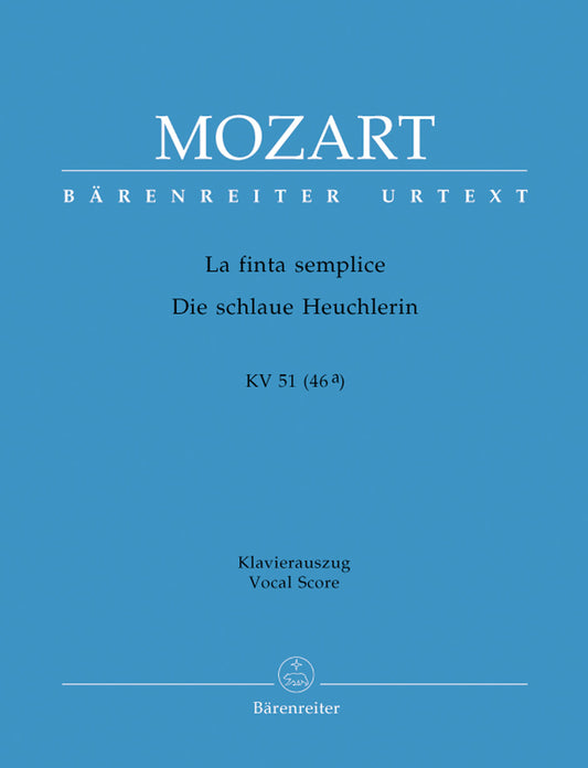 Mozart La Finta Semplice Vocal Score BA