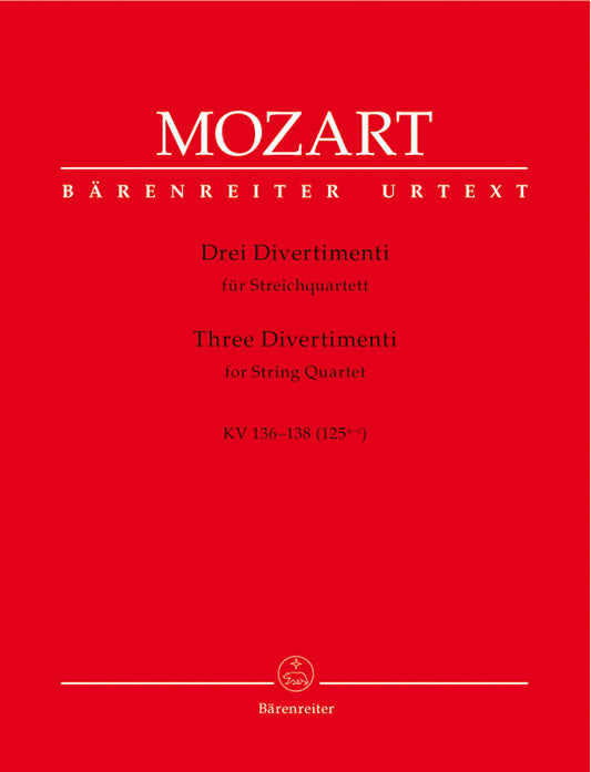 Mozart 3 Divertimenti KV136-138 Str 4te