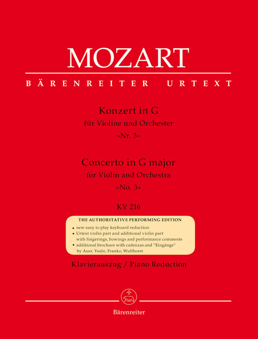 Mozart Vln Concerto 3 G KV216 BA