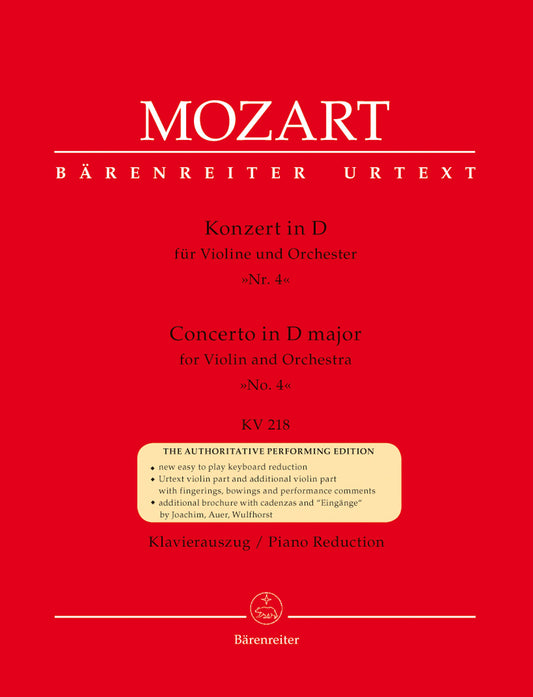 Mozart Vln Concerto 4 D KV218 BA