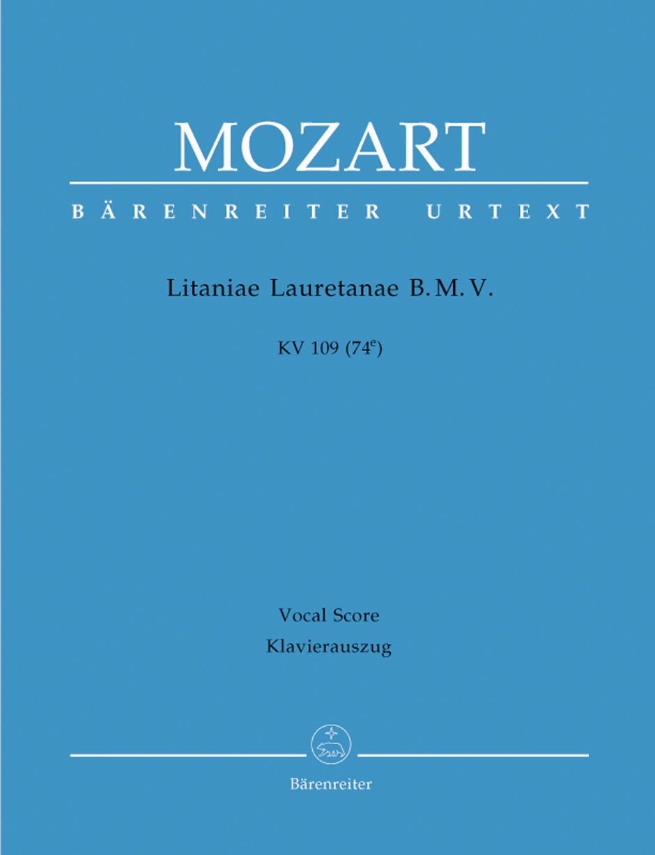 Mozart: Litaniae Lauretanae Vocal Score KV10 - Baerenreiter
