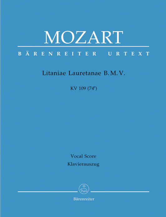Mozart: Litaniae Lauretanae Vocal Score KV10 - Baerenreiter