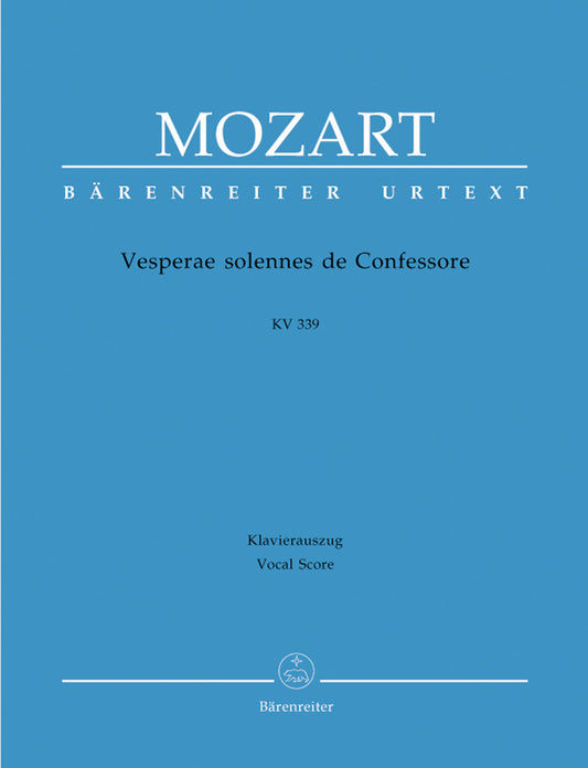 Mozart Solemn Vespers Confessore KV339