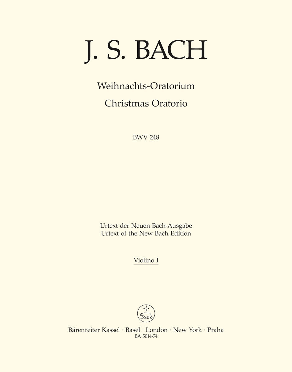 Bach Christmas Oratorio Vln1 Pt BA