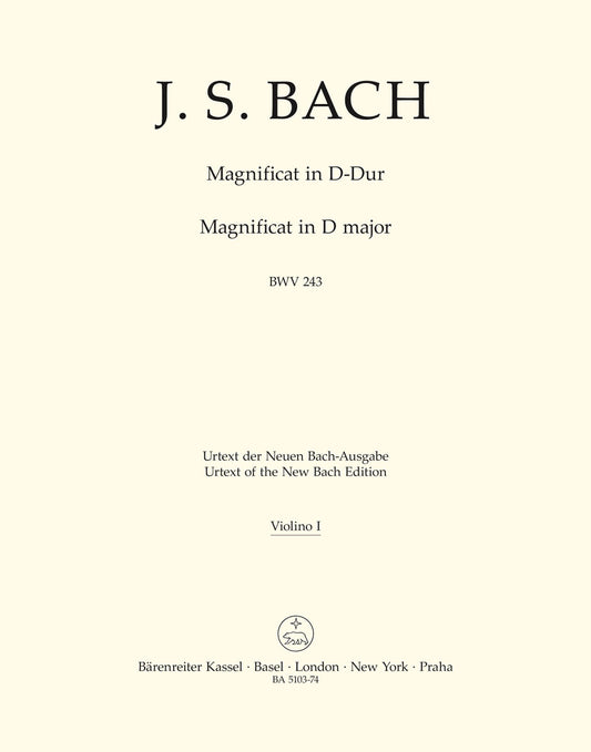 Bach Magnificat D maj BWV243 Vln1 BA