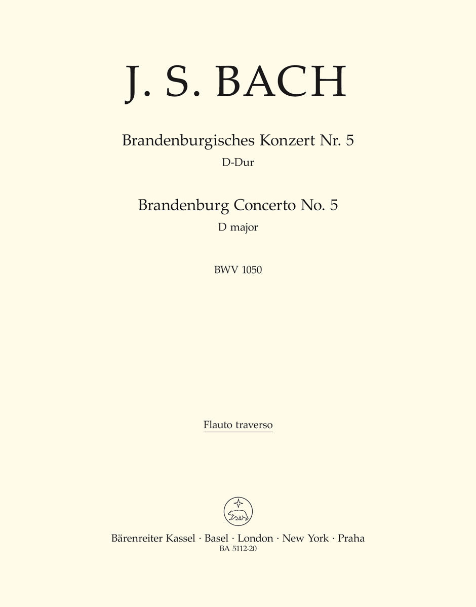 Bach Brandenburg Concerto 5 Dmaj Flt PA