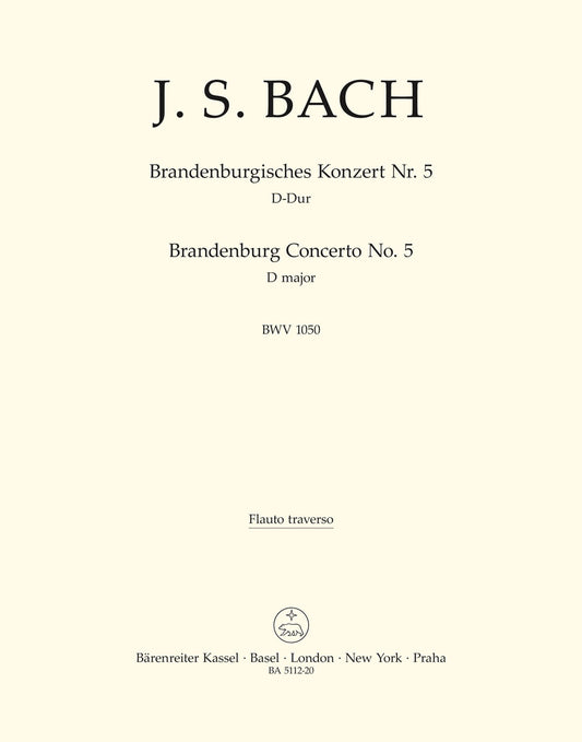 Bach Brandenburg Concerto 5 Dmaj Flt PA