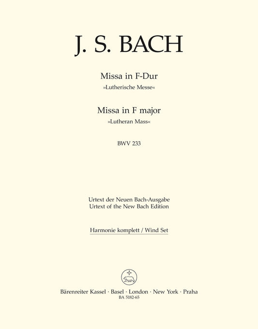 Bach Mass F Maj BWV233 Wind