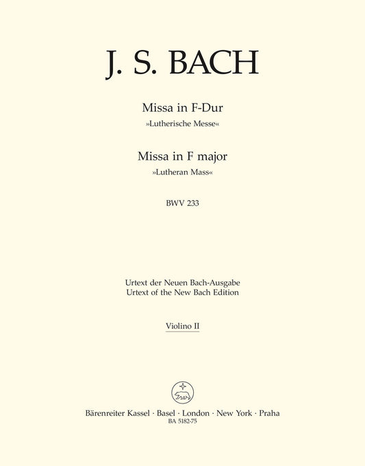 Bach Mass F Maj BWV233 Vln2