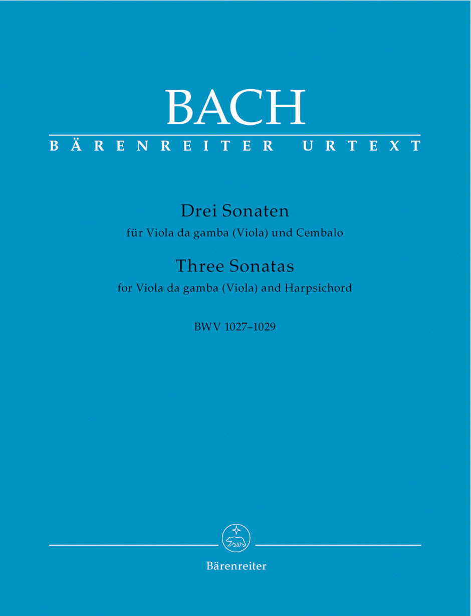 Bach 3 Sonatas Vla Gamba BWV1027-1029 B