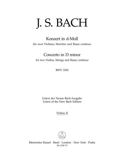 Bach Concerto Dmin 2Vln Part Vln2 BA