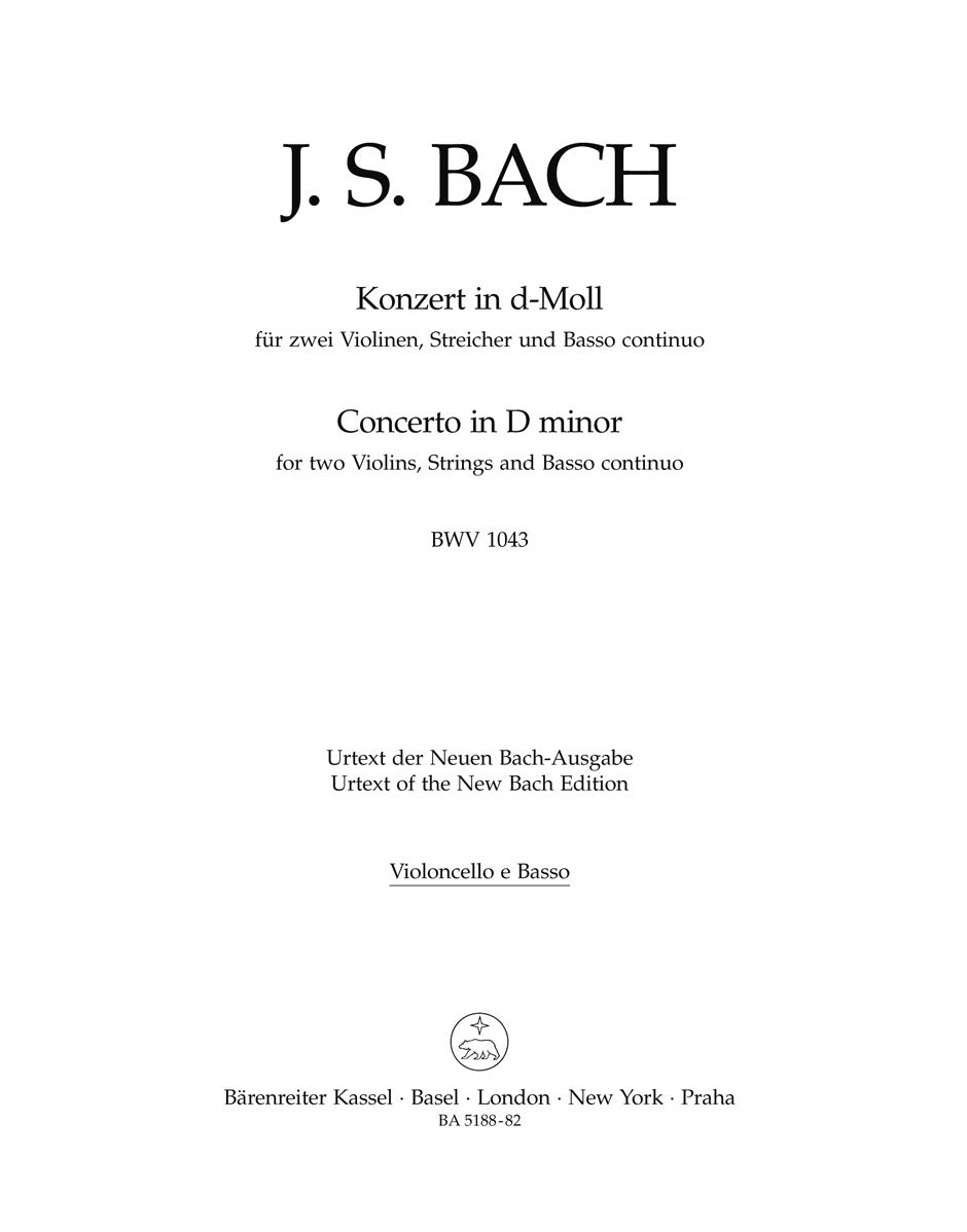 Bach Concerto Dmin 2Vln Part Vc BA