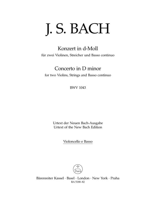 Bach Concerto Dmin 2Vln Part Vc BA