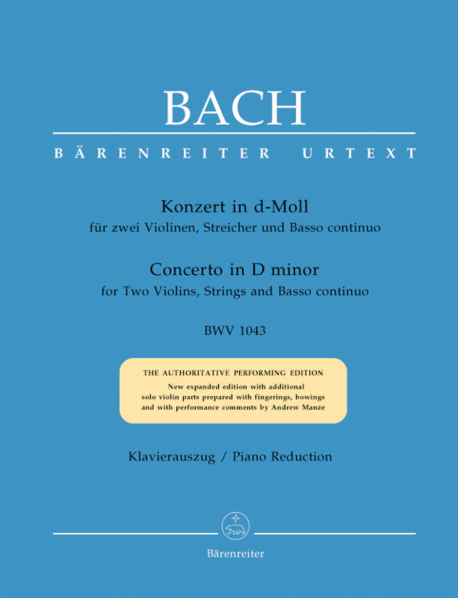 Bach Concerto 2 vln D min BW1043 BA