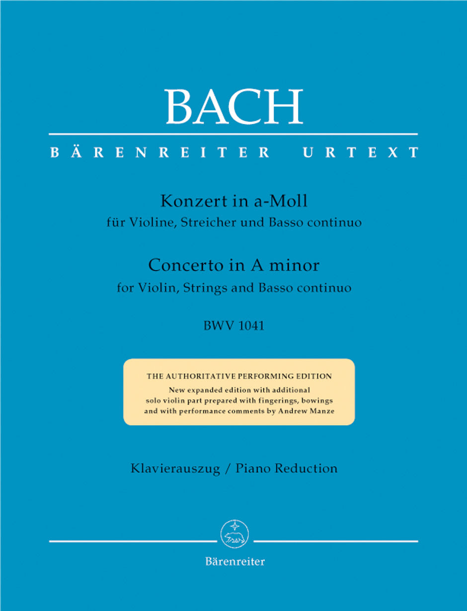 Bach Concerto Amin Vln BWV1041 BA