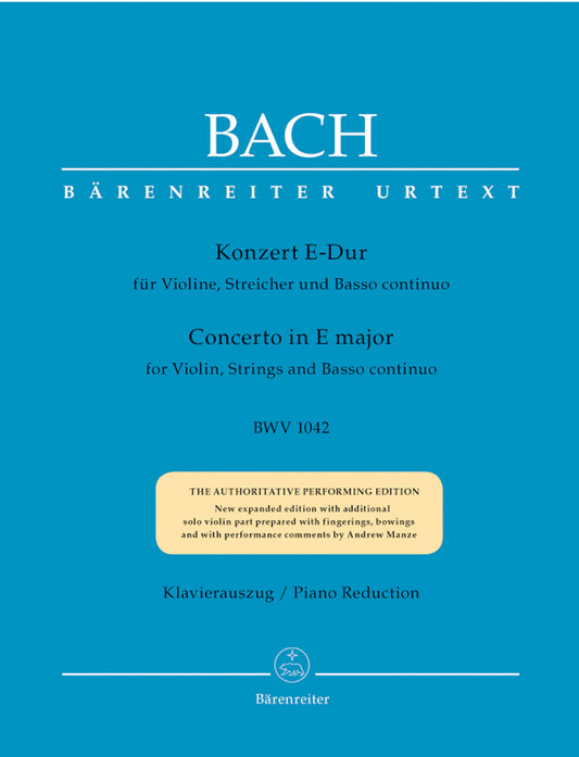 Bach Concerto Vln E maj BWV1042 BA
