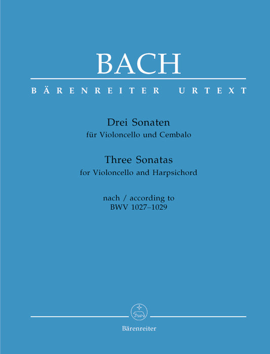 Bach 3 Sonatas Cello BA BWV1027-1029