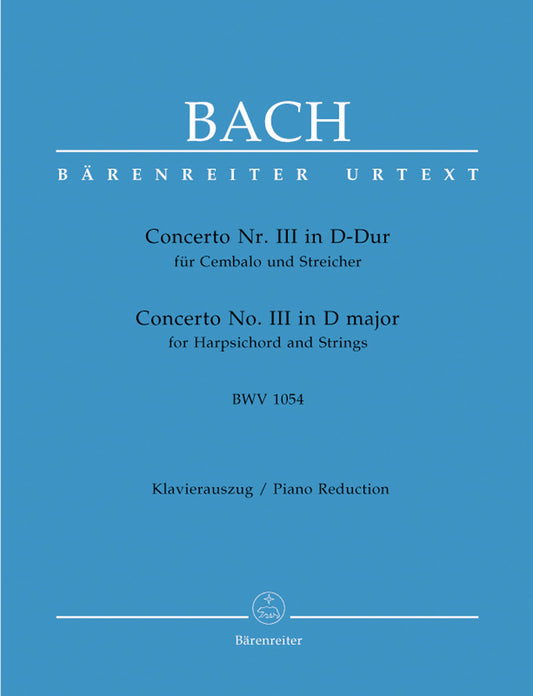 Bach Concerto No3 Dmaj Harpsichord/Orc