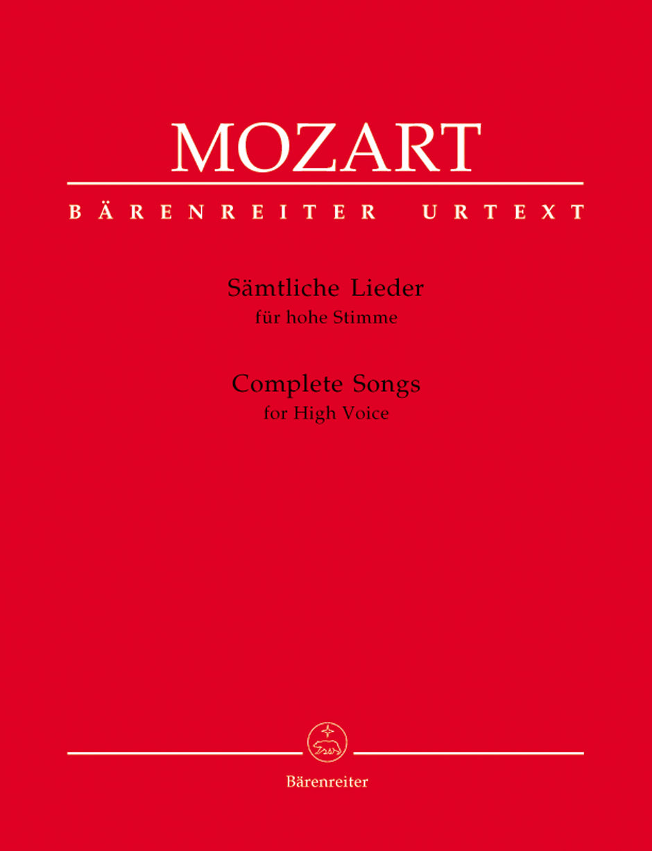 Mozart Complete Songs for High Voice BA