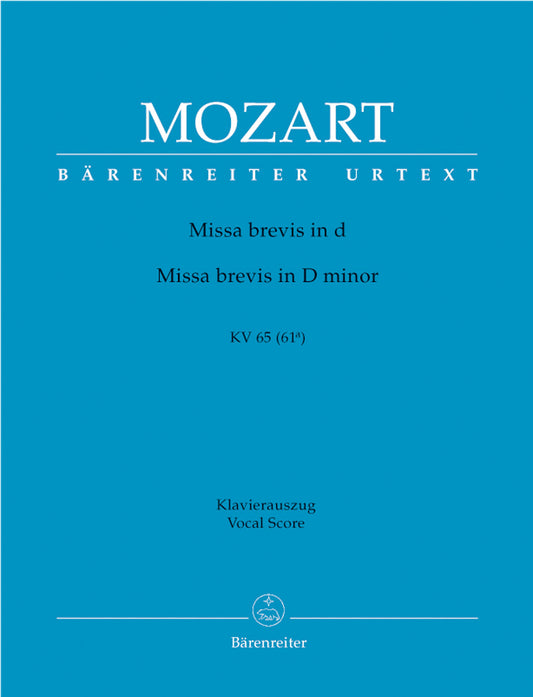 Mozart Missa Brevis d min KV65 V/S BA
