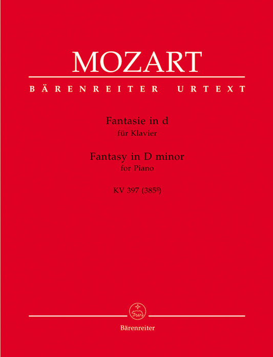 Mozart Fantasy in Dmin Pno KV 397 BA