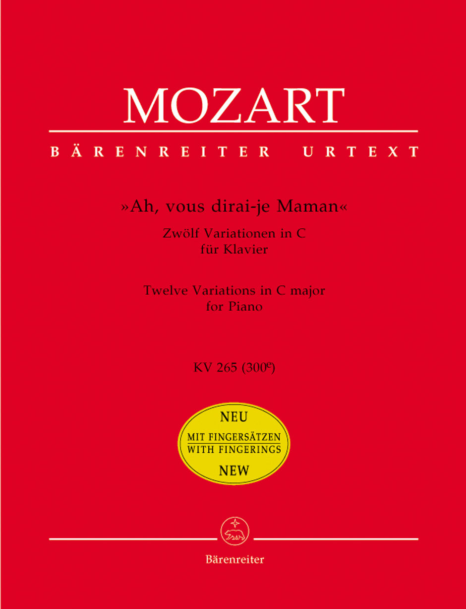 Mozart 12 Variations KV265 Pno BA Ah Vo