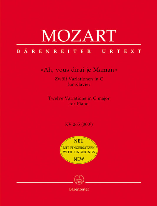 Mozart 12 Variations KV265 Pno BA Ah Vo