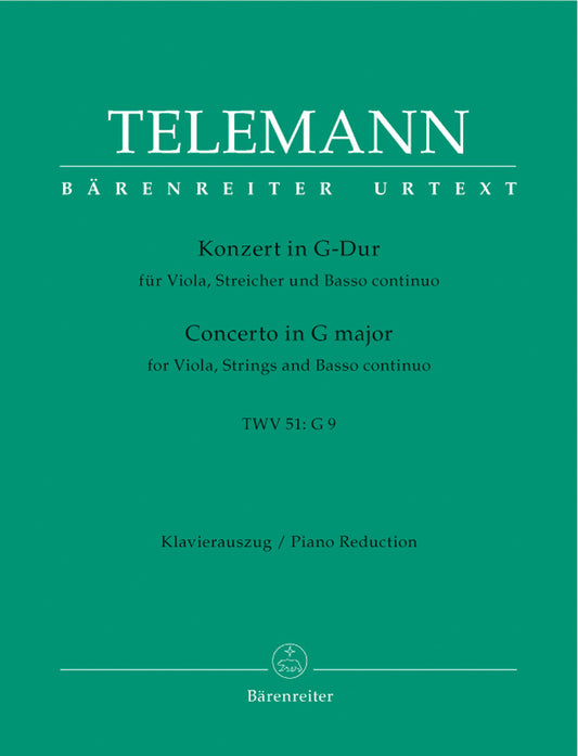 Telemann Vla Concerto G maj BA