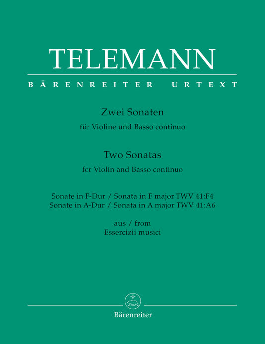 Telemann Two Sonatas Violin&Basso Conti