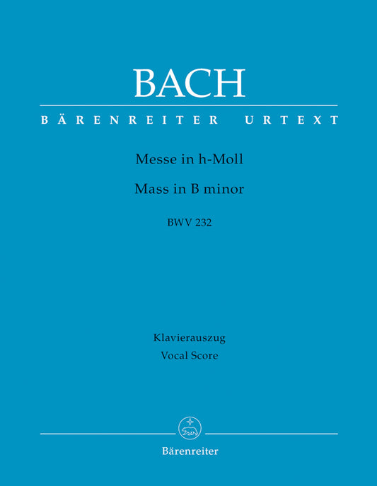 Bach Mass in B minor V/Sb BA NEW ED