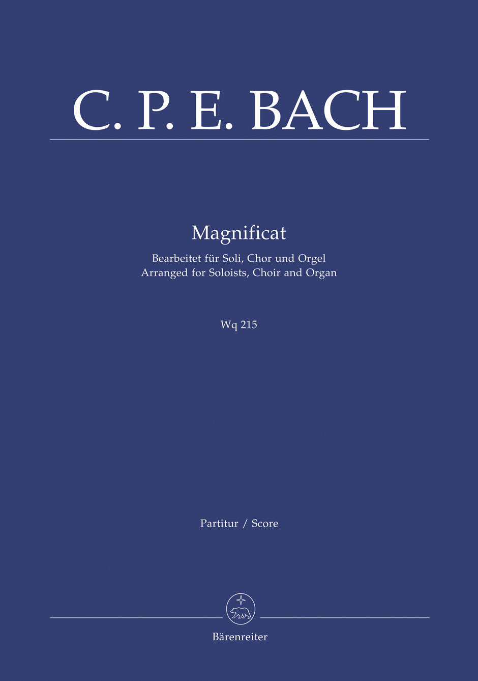 Bach CPE Magnificat Wq 215 soli/choir/o