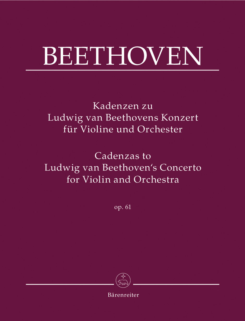 Beethoven Cadenzas to LVB Concerto Vln