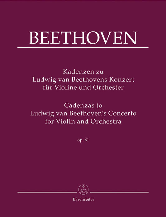 Beethoven Cadenzas to LVB Concerto Vln