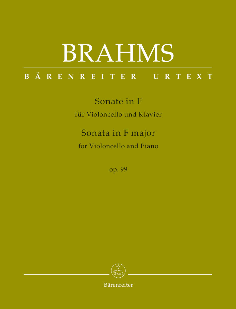 Brahms Sonate In F Maj Op.99 Vc & Pno B