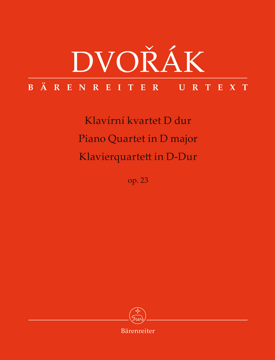 Dvorak Pno 4Tet in Dmaj Op23 BA